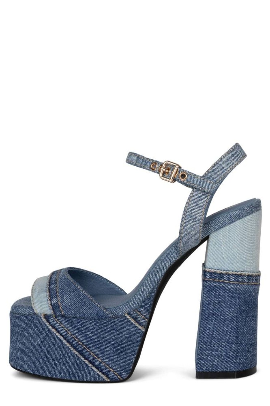 Shoes Jeffrey Campbell | Jeffrey Campbell Girlfriend Blue Denim Platform