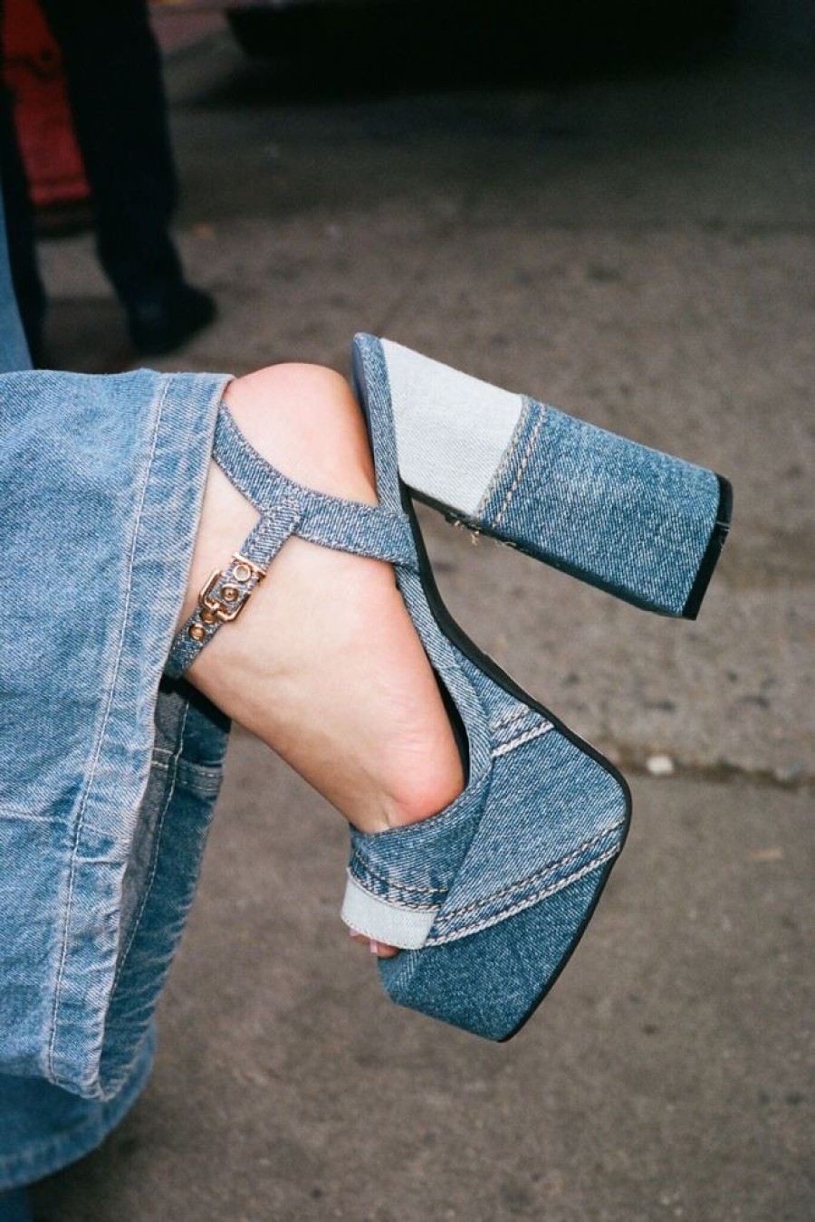 Shoes Jeffrey Campbell | Jeffrey Campbell Girlfriend Blue Denim Platform