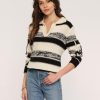 Clothes Heartloom Sweaters | Heartloom Joy Sweater In Ivory Stripe