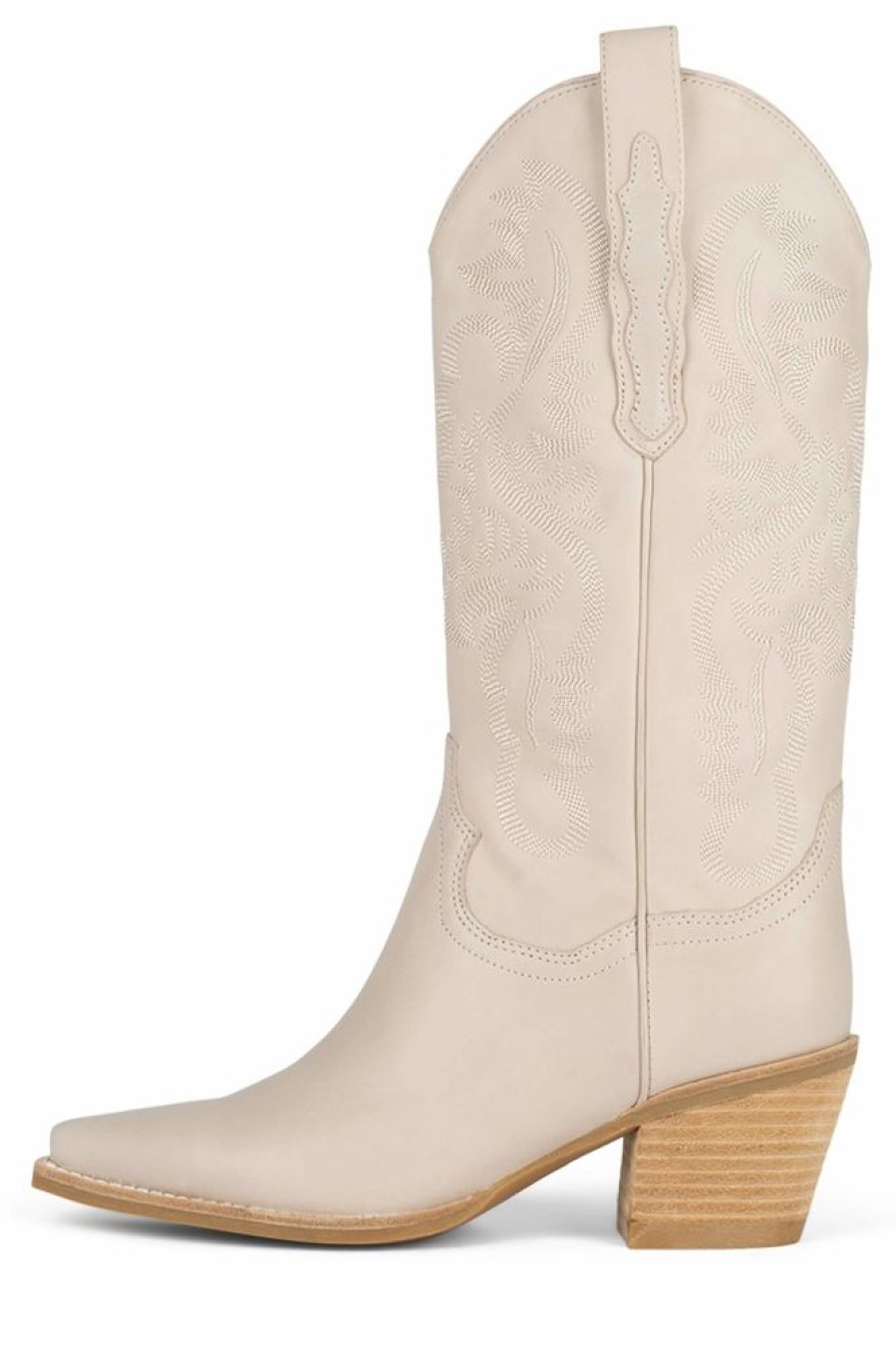 Shoes Jeffrey Campbell | Jeffrey Campbell Dagget Ice Natural Western Boot