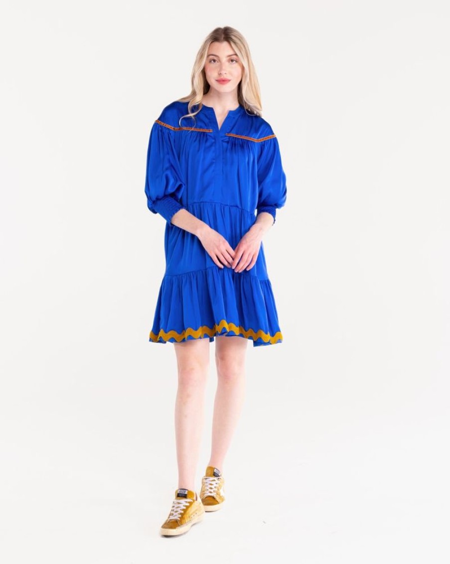 Clothes Alden Adair Mini | Alden Adair Charlotte Dress Cobalt